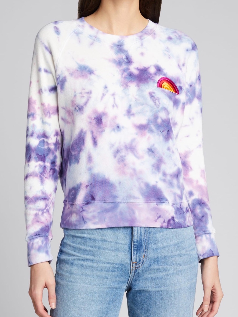 MOTHER Size M • Tie Dye Rainbow Pullover Sweatshirt.